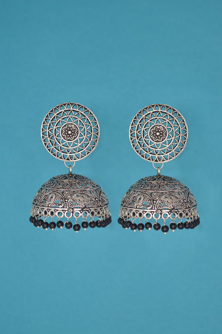 Designer German Silver Oxidized Jewellery Choker Necklace Afghani Boho  Design Drop Earrings Jhumka Indian /pakistani Jewelry Wedding Party - Etsy